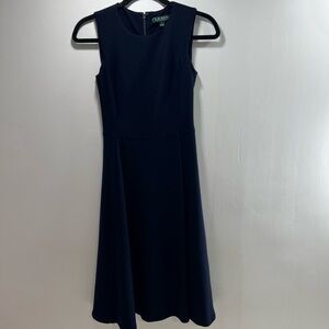 Lauren Ralph Lauren Dark Blue Sleeveless Dress